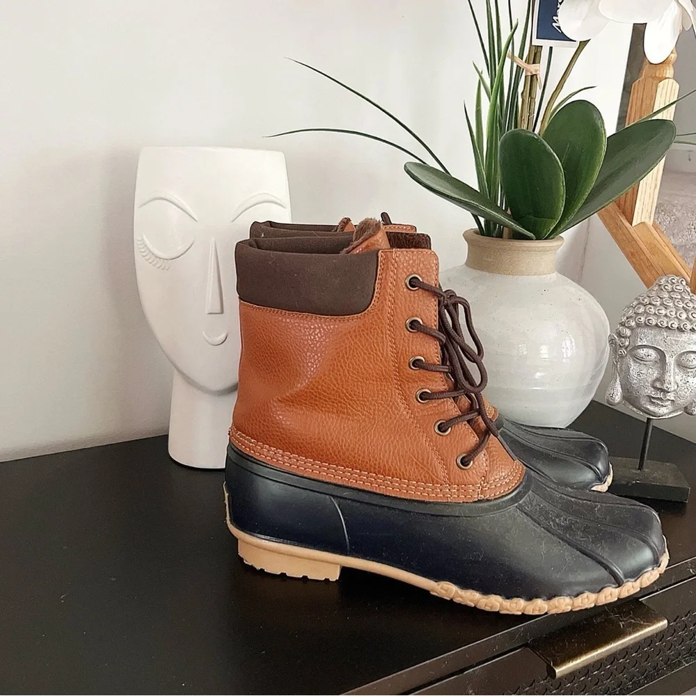Vintage Tan and Navy Men's Boots